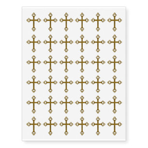 Crosses- 36 Temporary Tattoos on 1 page