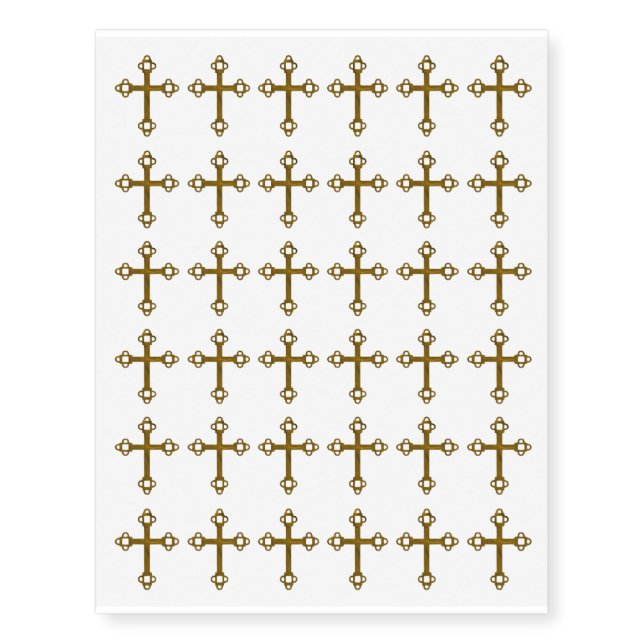Crosses- 36 Temporary Tattoos on 1 page (Front)