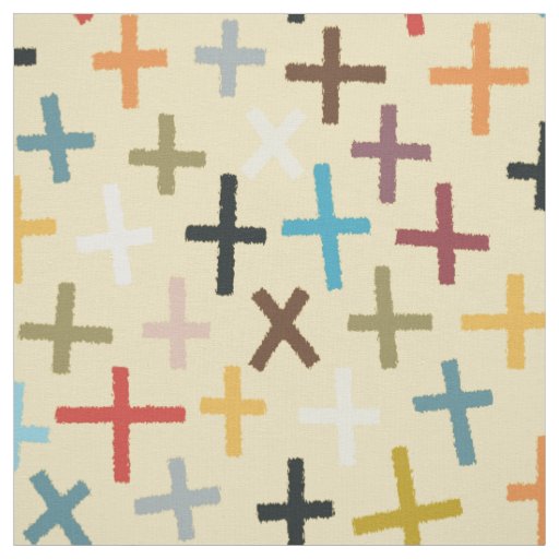 crosses and kisses fabric