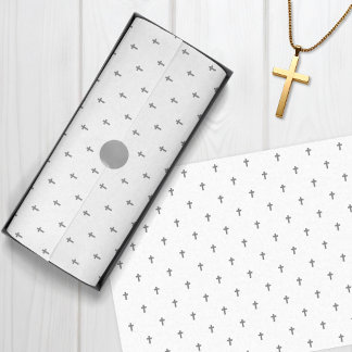 Crosses - Gray Tissue Paper
