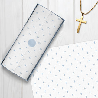 Crosses - Light Blue Tissue Paper