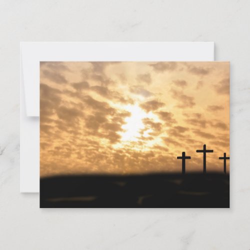 Crosses on a Hill Customizable Invitation