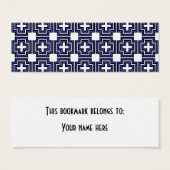 Crosses & Squares Blue - Bookmark (Front & Back)