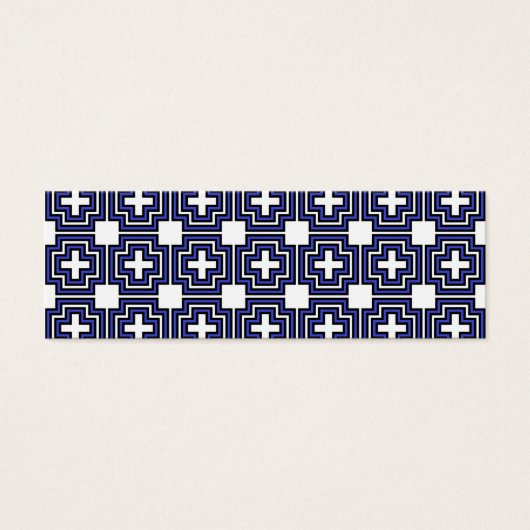 Crosses & Squares Blue - Bookmark (Front)