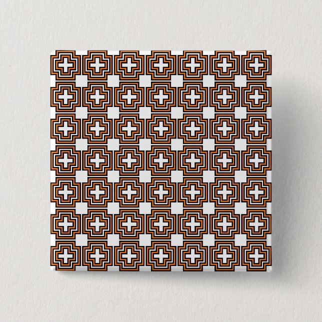 Crosses & Squares Pinback Button (Front)