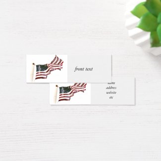 Crosses Within Old Glory - Memorial Day Mini Business Card