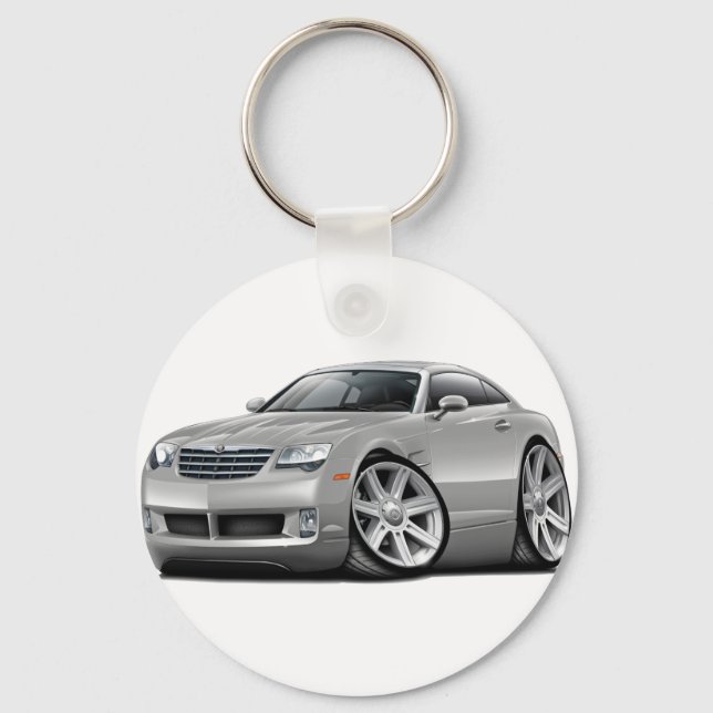 Crossfire Silver Car Keychain (Front)