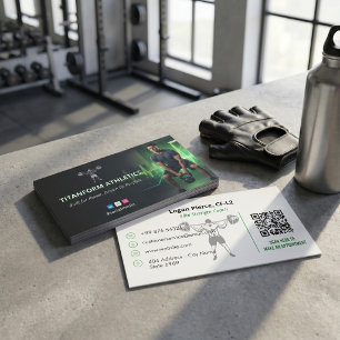 CrossFit Coach Business Modern Power Green Card