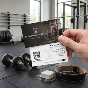 CrossFit Coach Business Rustic Deep Brown Card