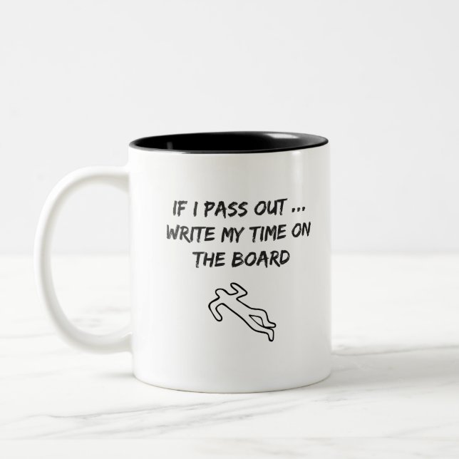 Crossfit-Inspired Novelty Fun Two-Tone Coffee Mug (Left)