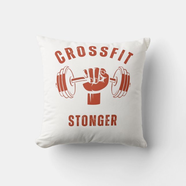 CrossFit Stronger--Power & Strength Mindset Throw Pillow (Front)