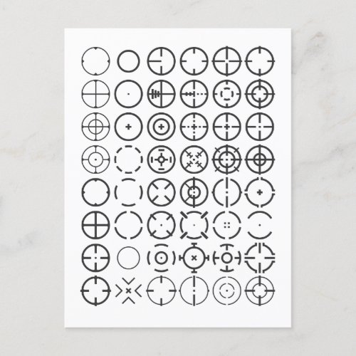  Crosshair Reticles Postcard