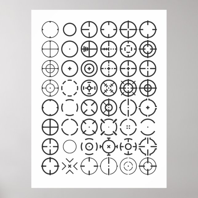 ⌖ Crosshair Reticles  Poster (Front)