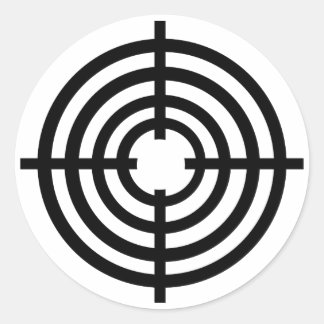 Crosshairs Classic Round Sticker
