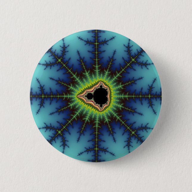 Crosshairs - Fractal Pinback Button (Front)