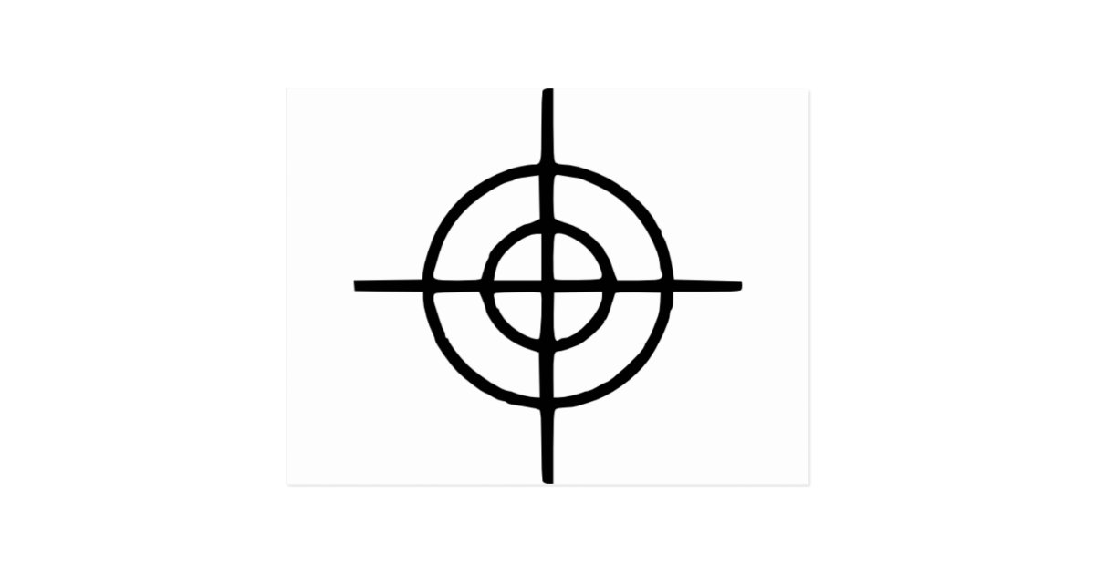 Crosshairs - Gun Postcard | Zazzle