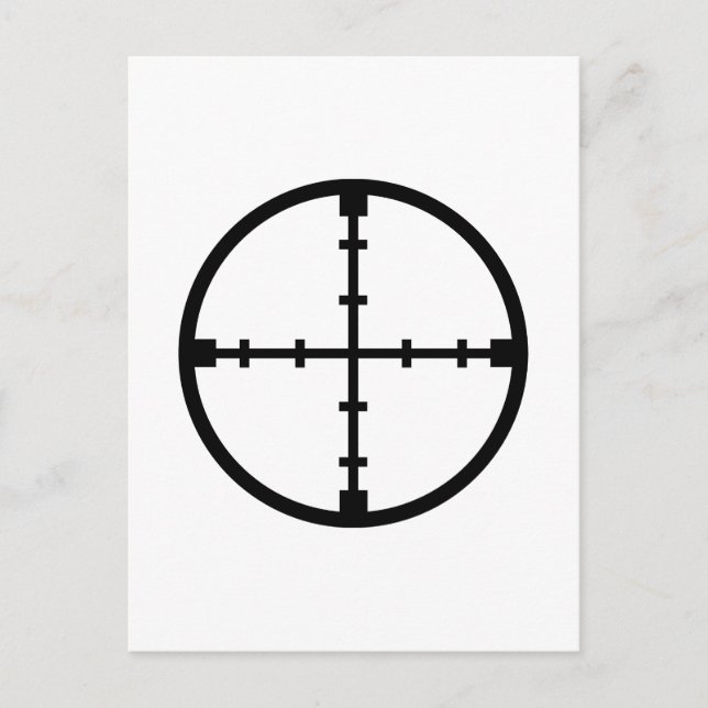 Crosshairs shooting postcard (Front)