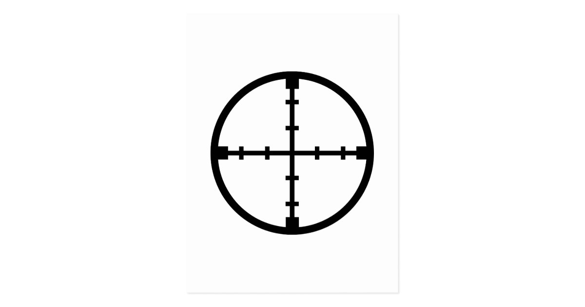 Crosshairs shooting postcard | Zazzle.com