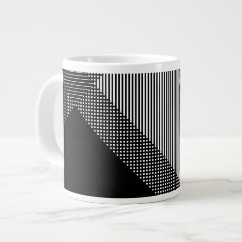 Crosshatch Op Art Large Coffee Mug
