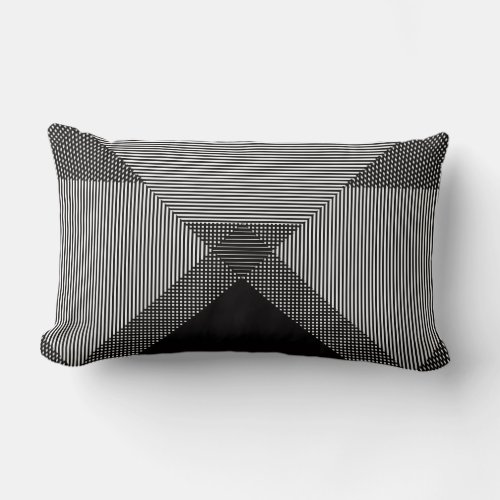 Crosshatch Op Art Lumbar Pillow