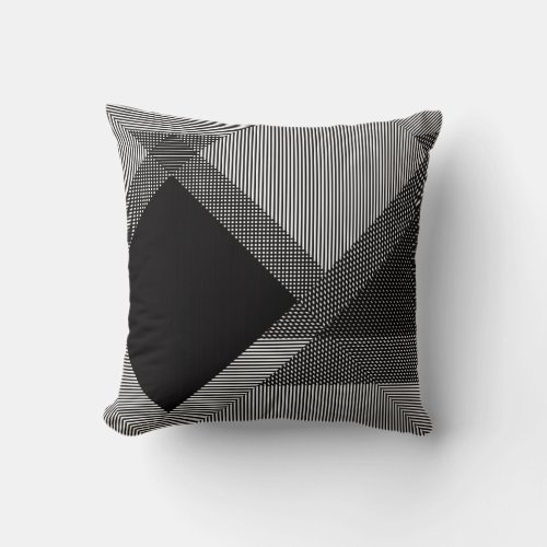 Crosshatch Op Art Throw Pillow