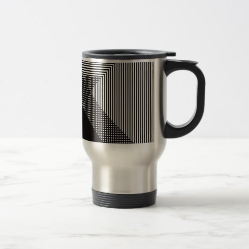 Crosshatch Op Art Travel Mug