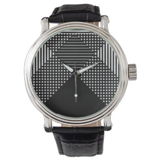 Crosshatch Op Art Watch