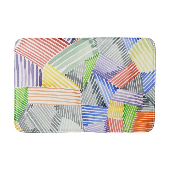 Crosshatch Quilt I Bath Mat (Front)