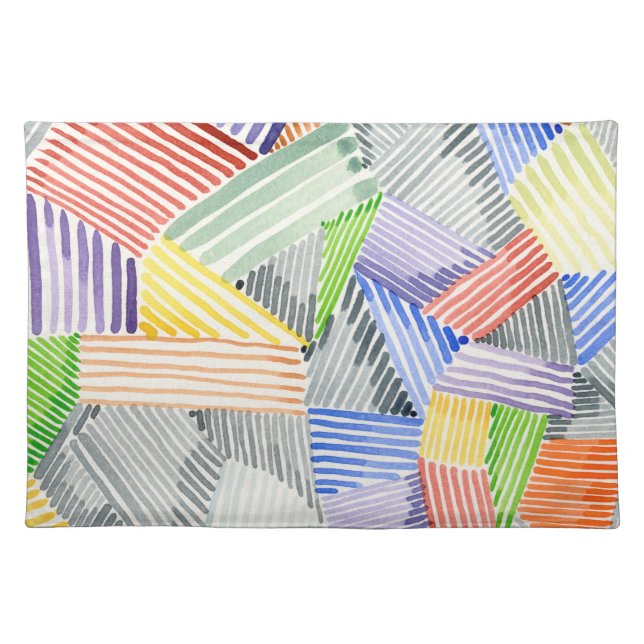 Crosshatch Quilt I Cloth Placemat (Front)