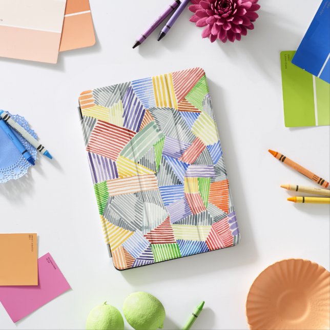 Crosshatch Quilt I iPad Pro Cover (Desk)