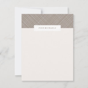 Crosshatch Stationery - Chocolate Note Card