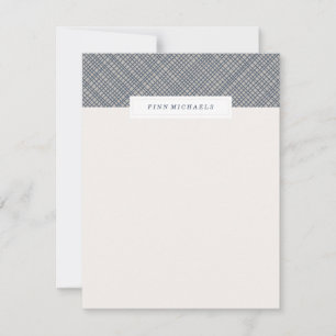 Crosshatch Stationery - Navy Note Card