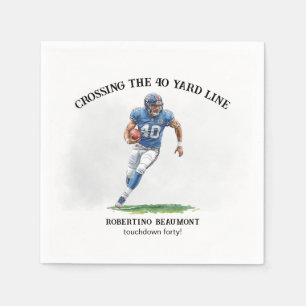 Crossing 40 Yard American Football 40th birthday Napkins
