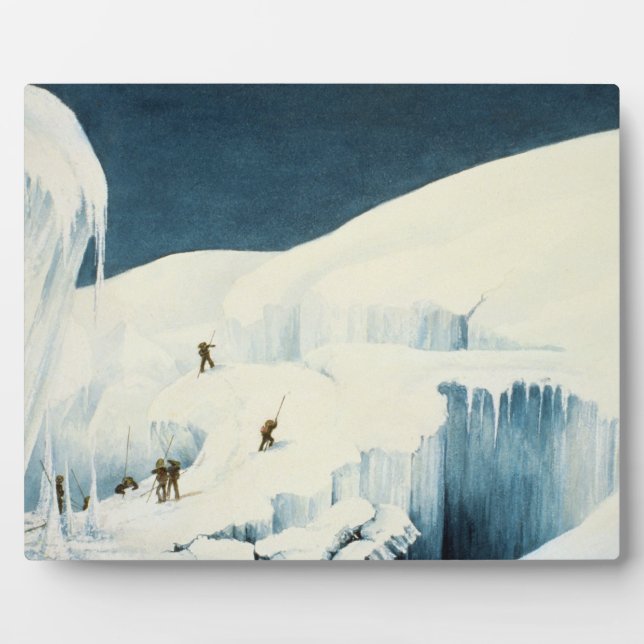 Crossing a Ravine, from 'A Narrative of an Ascent Plaque (Front)