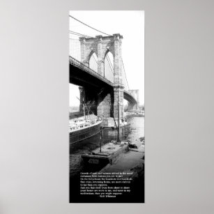 Crossing Brooklyn Ferry New York City Walt Whitman Poster