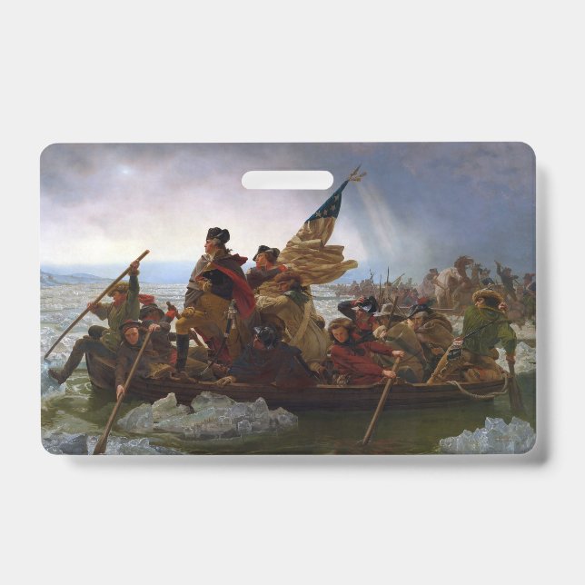 Crossing Delaware 1776: General George Washington Badge (Front)