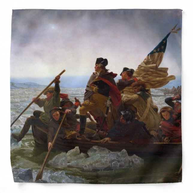 Crossing Delaware 1776: General George Washington Bandana (Front)