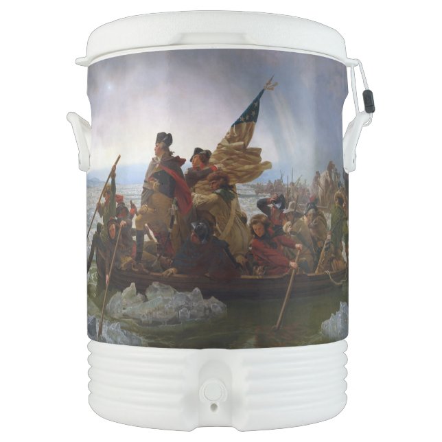 Crossing Delaware 1776: General George Washington Beverage Cooler (Front)