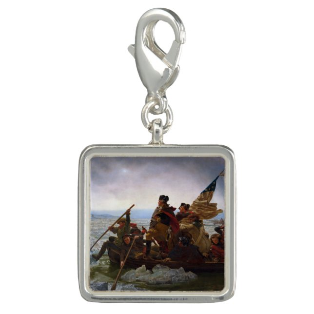 Crossing Delaware 1776: General George Washington Charm (Front)