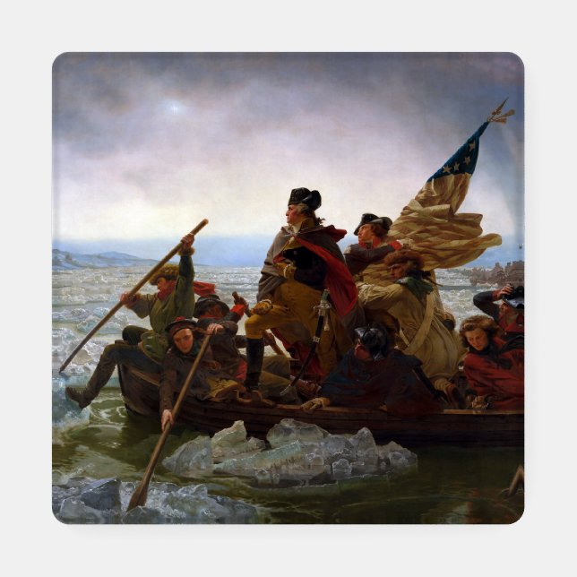 Crossing Delaware 1776: General George Washington Coaster Set (Single)