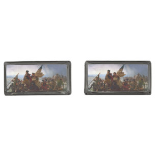 Crossing Delaware 1776: General George Washington Cufflinks