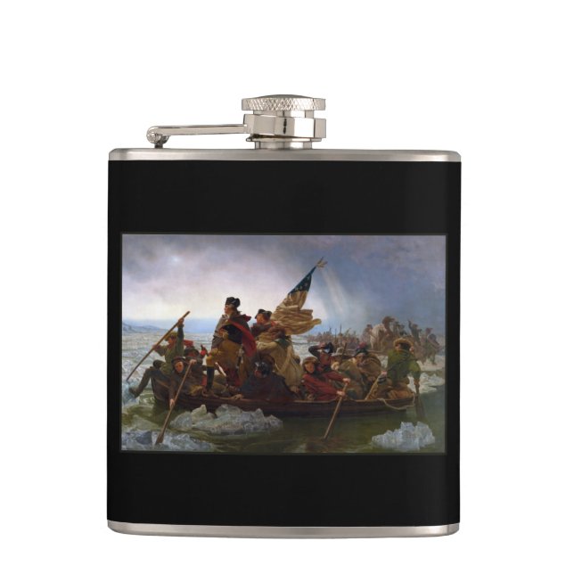 Crossing Delaware 1776: General George Washington Flask (Front)