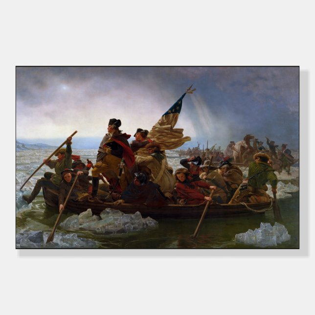 Crossing Delaware 1776: General George Washington Foam Board (Front)