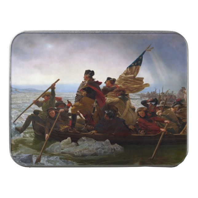 Crossing Delaware 1776: General George Washington Jigsaw Puzzle (Case Horizontal)