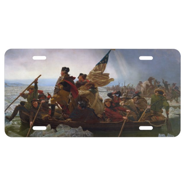 Crossing Delaware 1776: General George Washington License Plate (Front)
