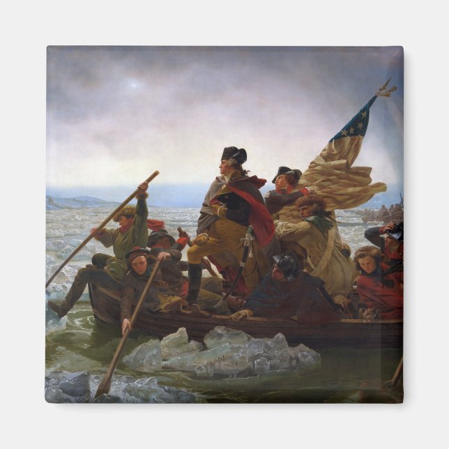 Crossing Delaware 1776: General George Washington Magnet (Front)