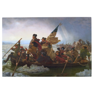 Crossing Delaware 1776: General George Washington Metal Print