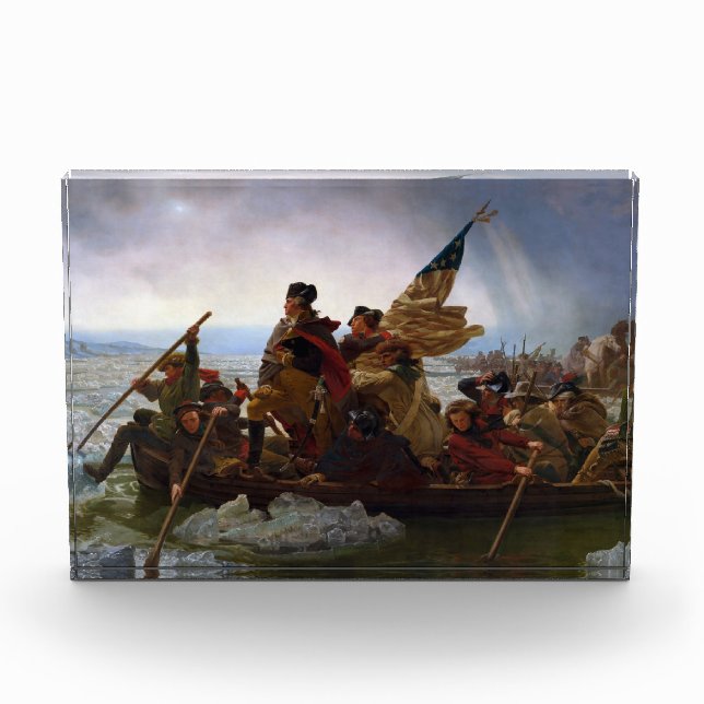 Crossing Delaware 1776: General George Washington Photo Block (Front)