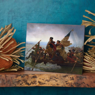 Crossing Delaware 1776: General George Washington Plaque