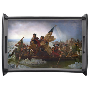 Crossing Delaware 1776: General George Washington Serving Tray